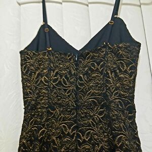 Women's Boned Cocktail 🍸 Dress holiday party glitter lace size 4 small Moda